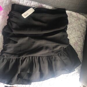 Glam Black Ruffled Women's Skirt